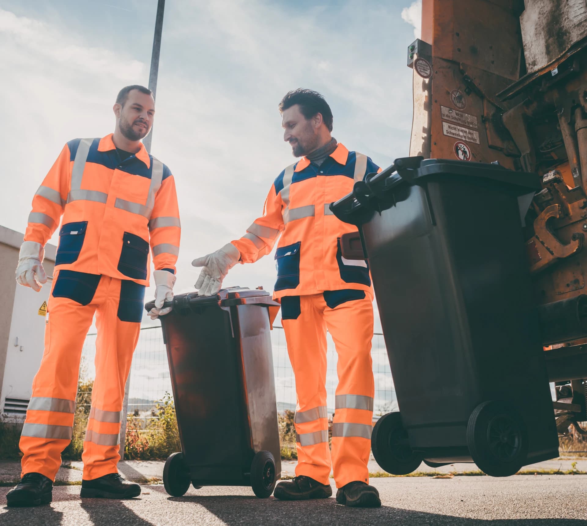 Four Brothers team ready to remove junk from a driveway